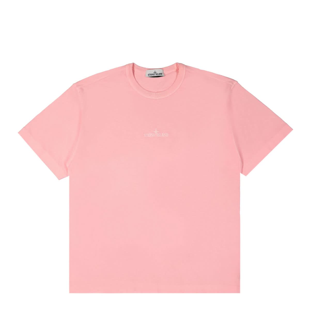 Stone Island Short Sleeve T-Shirt Pink Detail view 1 | Gate