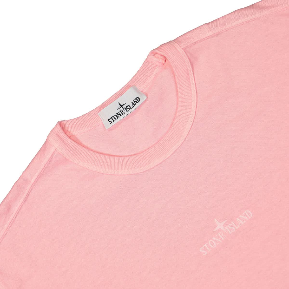 Stone Island Short Sleeve T-Shirt Pink Detail view 3 | Gate