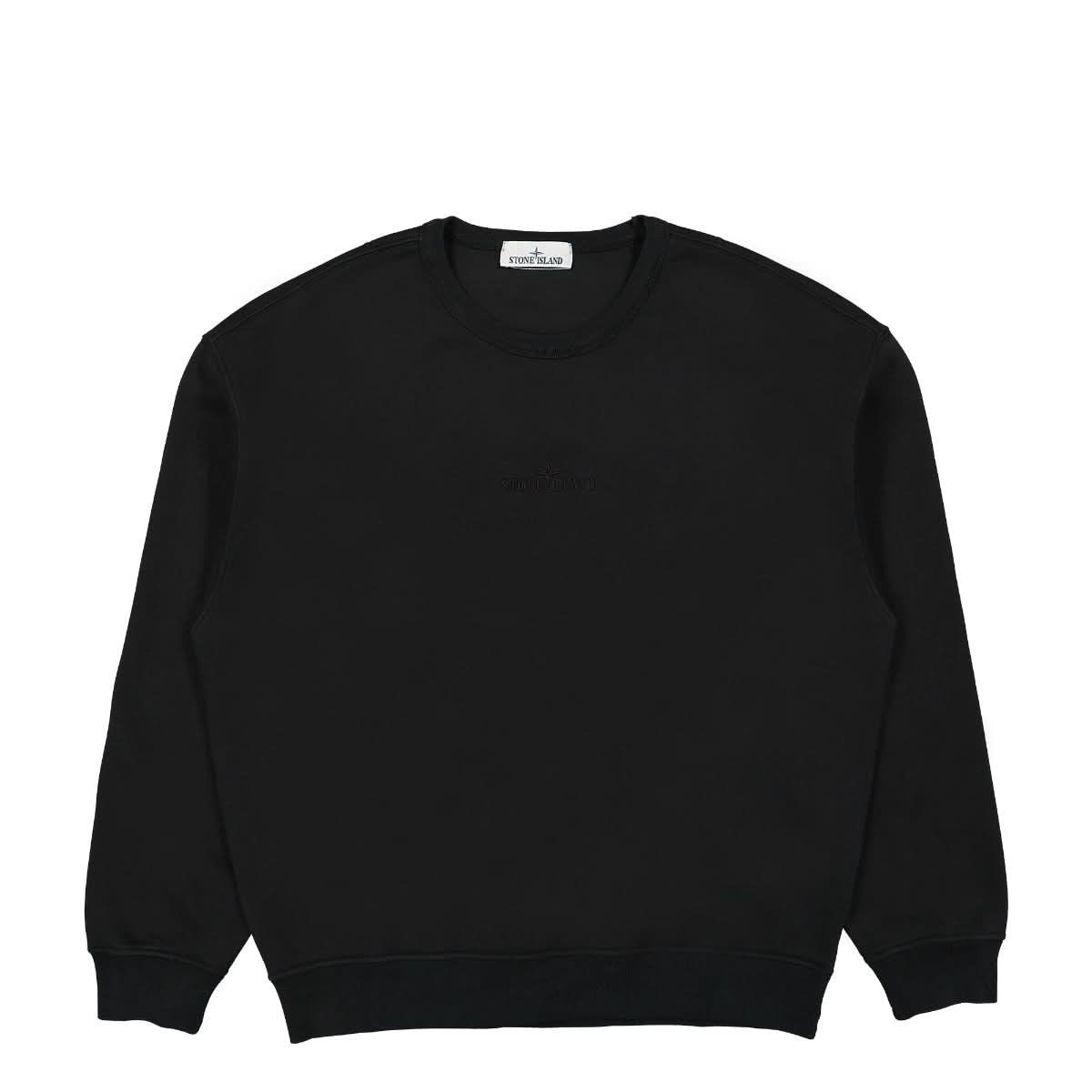 Stone Island Crewneck Sweatshirt Black Detail view 1 | Gate