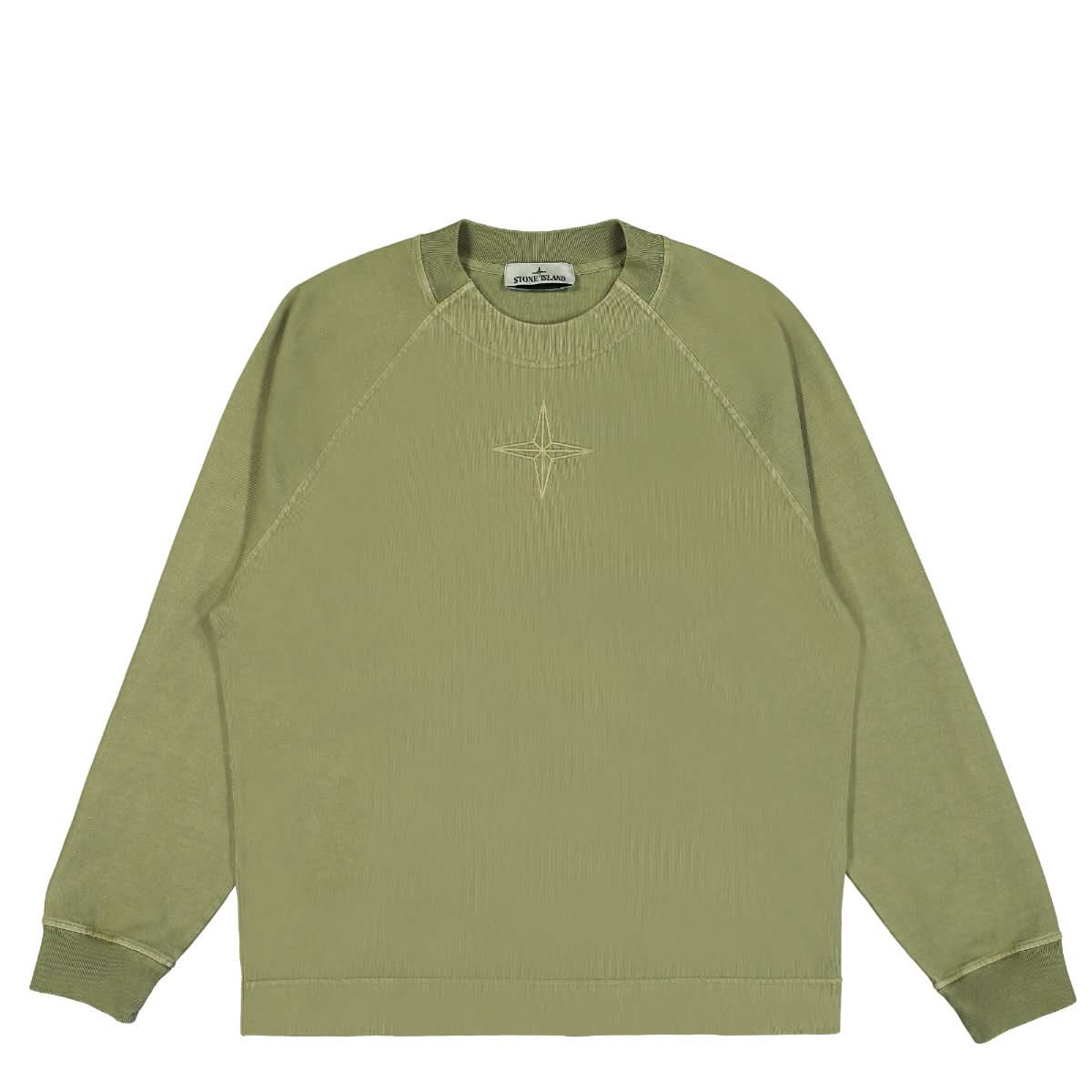 Stone Island Round Neck Sweatshirt Green Detail view 1 | Gate