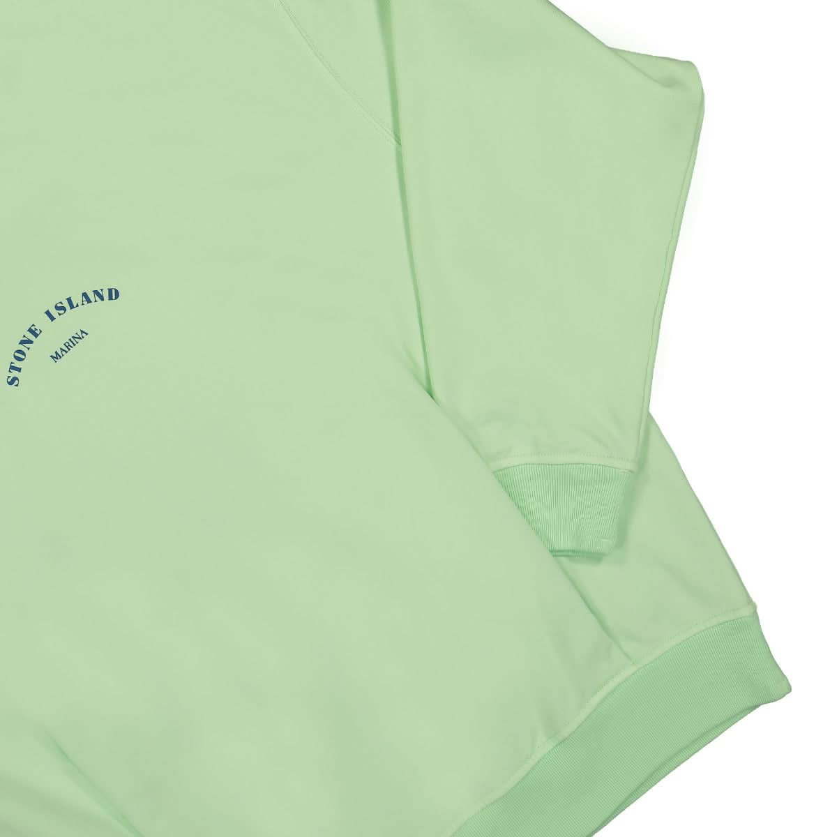 Stone Island Hooded Sweatshirt Green Detail view 4 | Gate