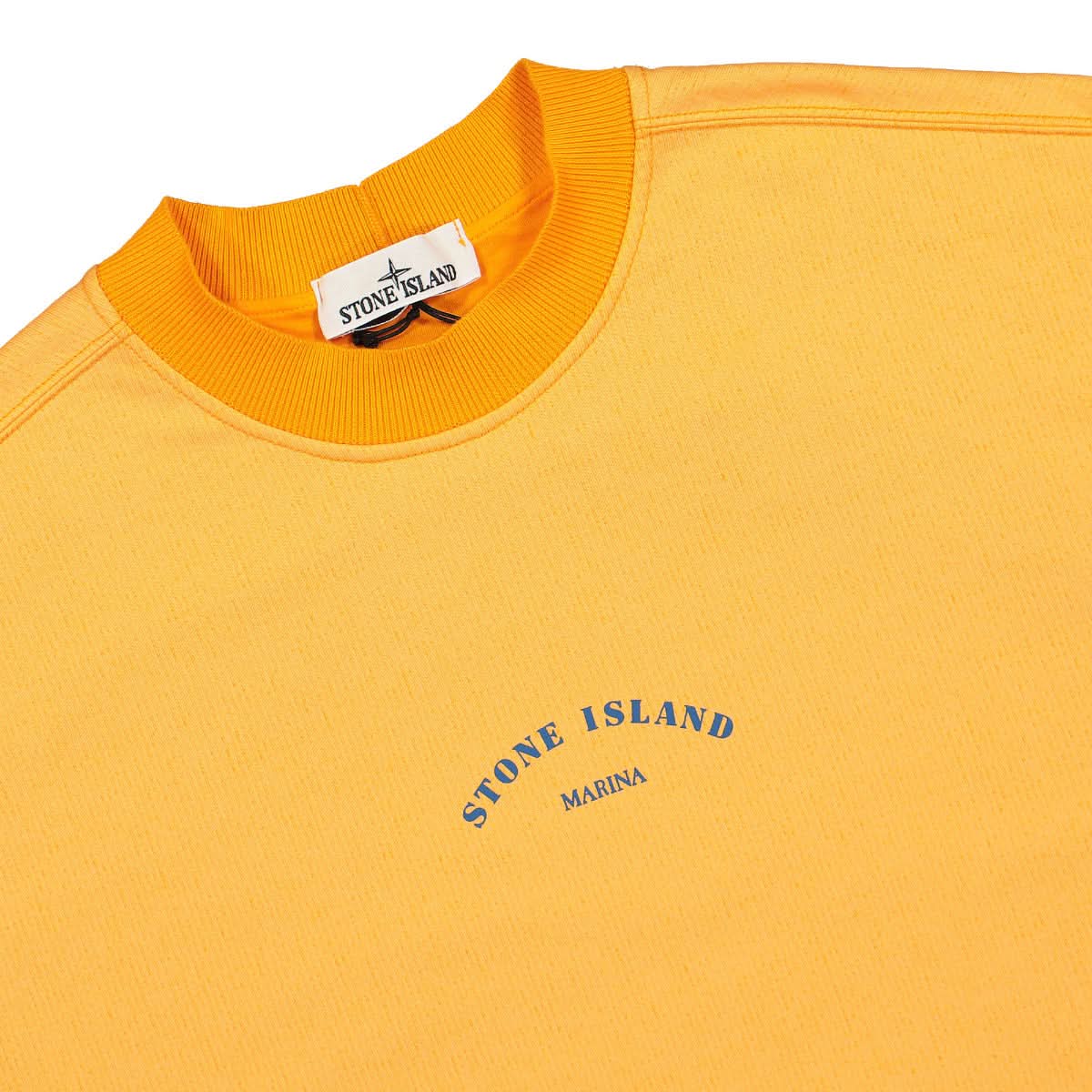 Stone Island Crewneck Sweatshirt Orange Detail view 3 | Gate