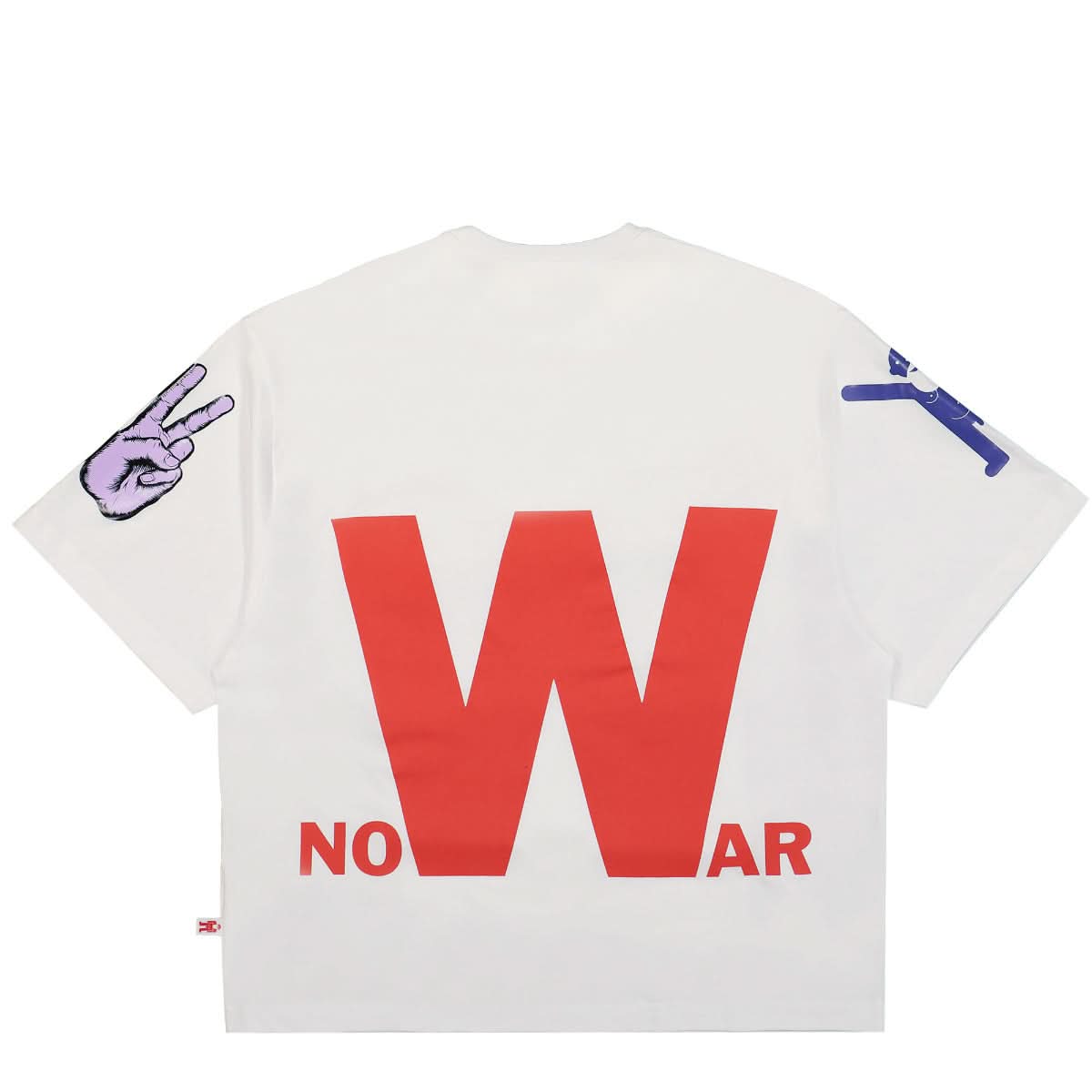 Walter Van Beirendonck PEACE-T Oversized White,Green Detail view 2 | Gate