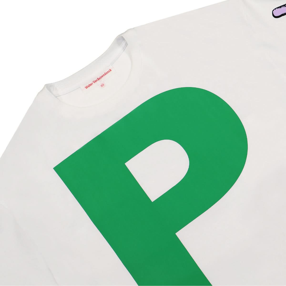 Walter Van Beirendonck PEACE-T Oversized White,Green Detail view 3 | Gate