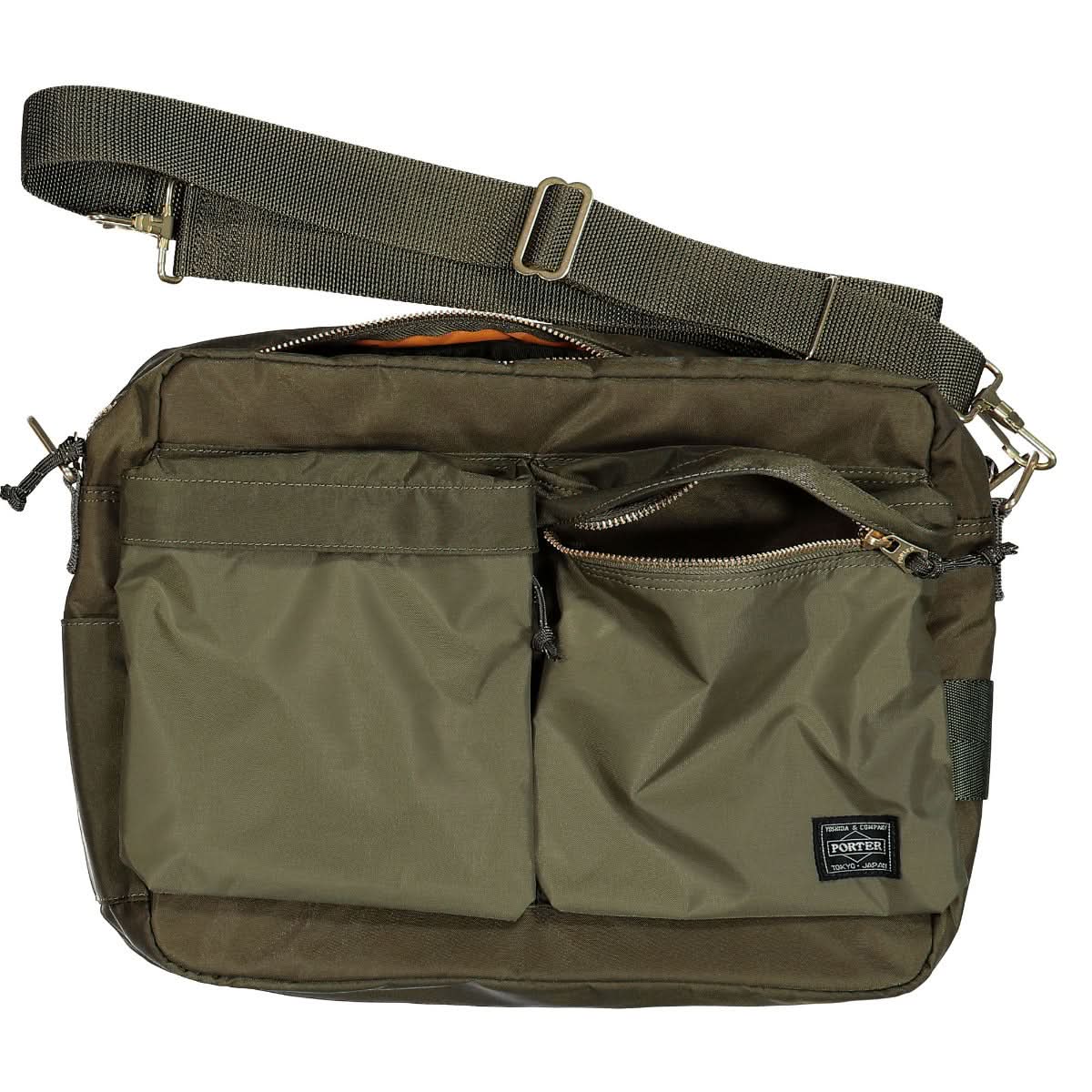 Porter-Yoshida & Co. Force Shoulder Bag Olive Drab Detail view 3 | Gate