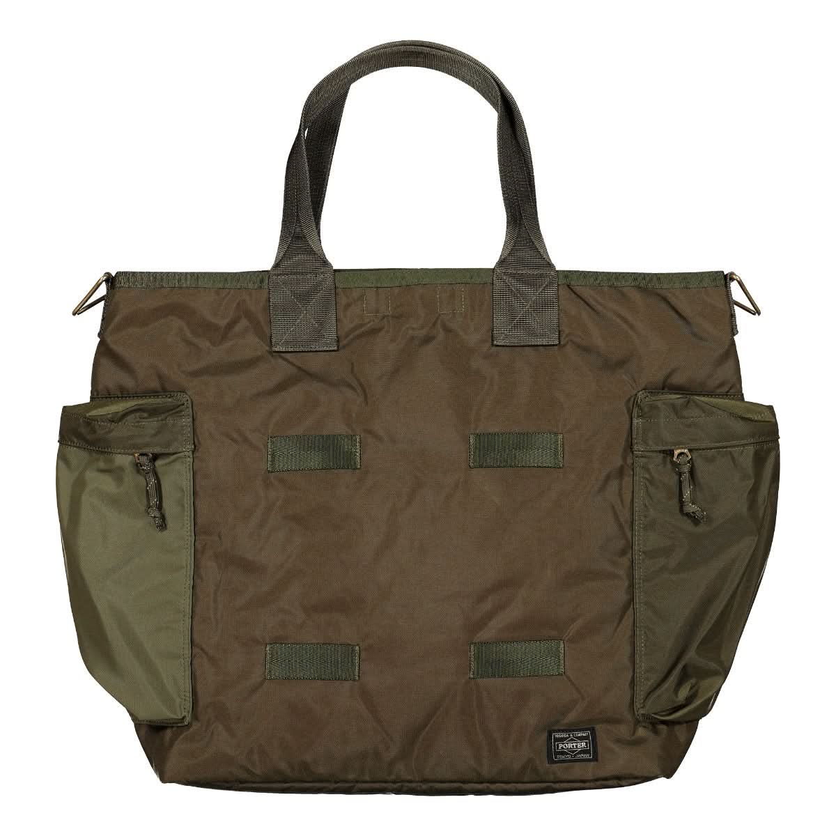Porter-Yoshida & Co. Force 2Way Tote Bag Olive Detail view 1 | Gate