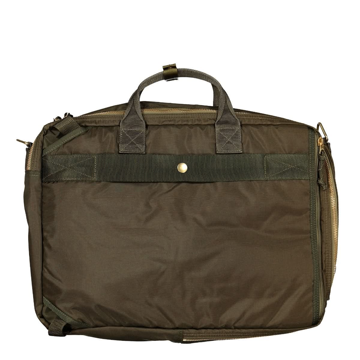 Porter-Yoshida & Co. Force 3Way Briefcase Olive Drab Detail view 2 | Gate