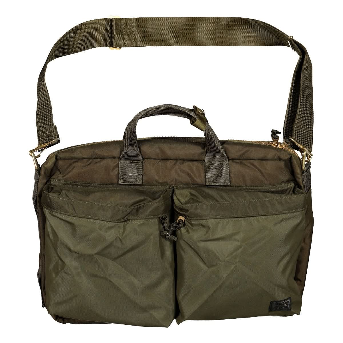 Porter-Yoshida & Co. Force 3Way Briefcase Olive Drab Detail view 4 | Gate