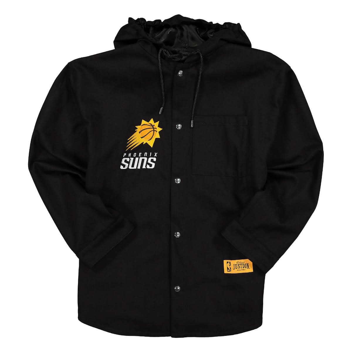 Just Don Cotton Twill Jacket Black Detail view 1 | Gate