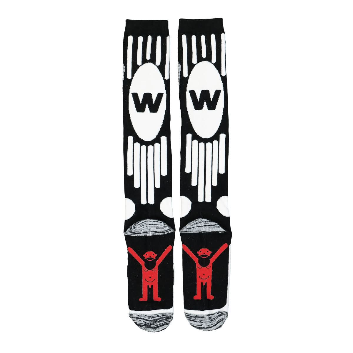 Walter Van Beirendonck W-Socks Black,White,Red Detail view 4 | Gate