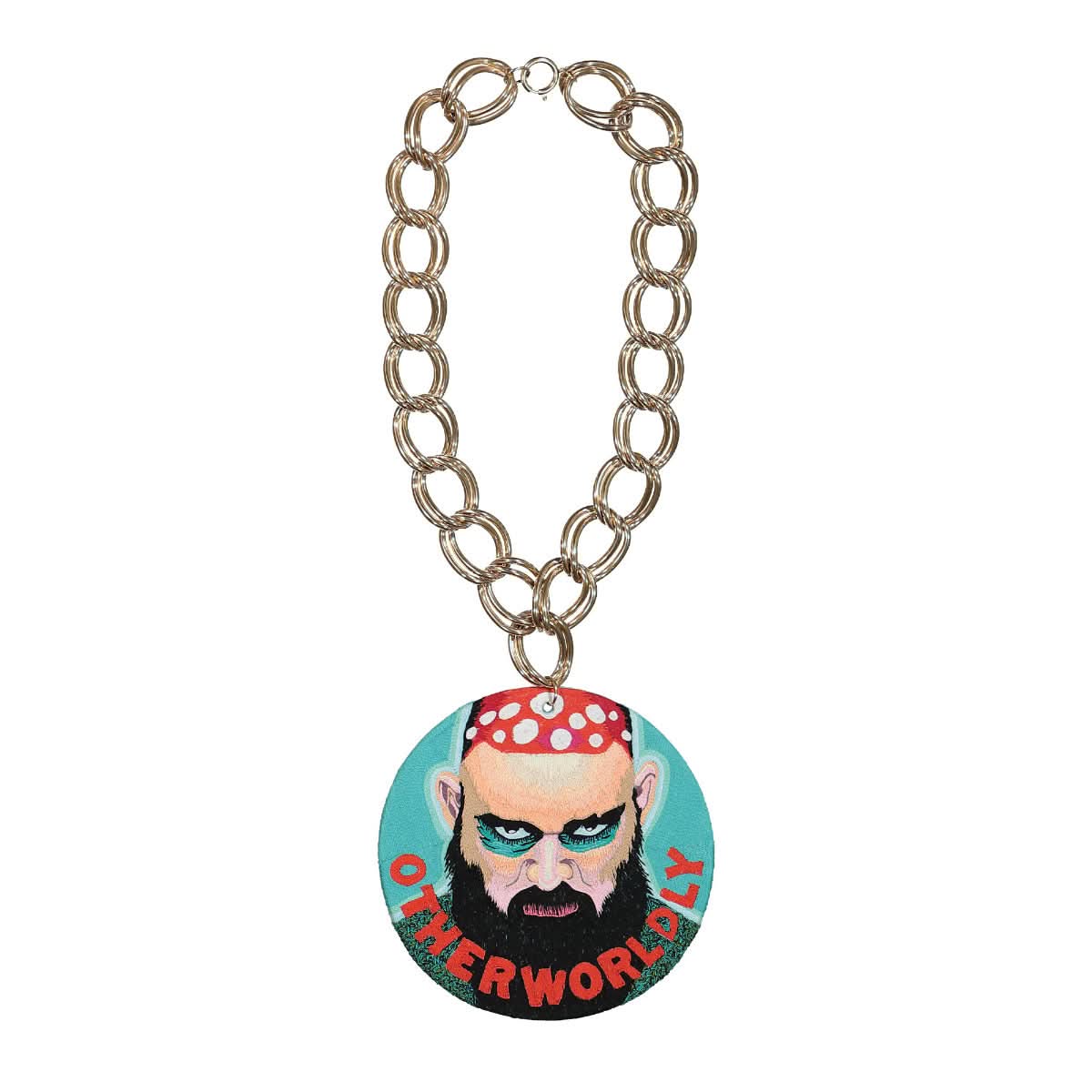 Walter Van Beirendonck Embroidered Fan Jewel Multicolor Detail view 1 | Gate