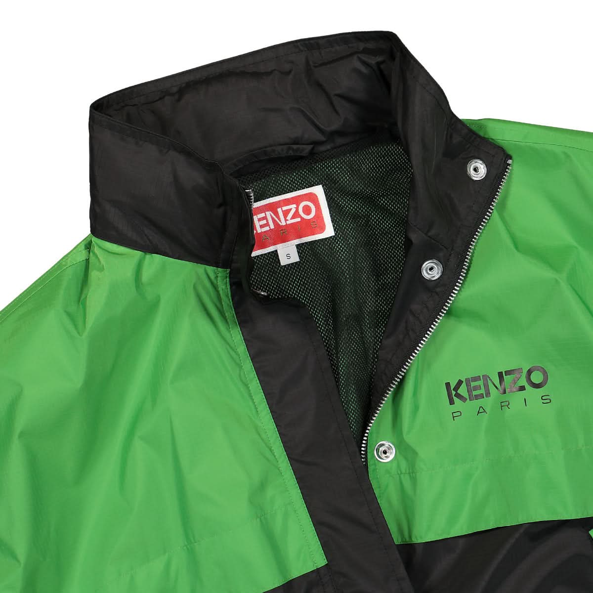 KENZO Color Blocking Windbreaker Green Detail view 3 | Gate
