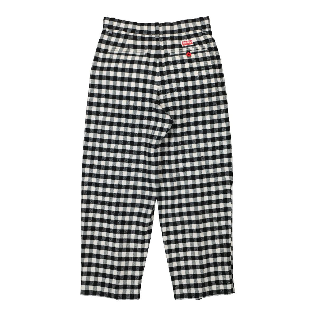 KENZO Cropped Pleated Pant Black,White Detail view 2 | Gate