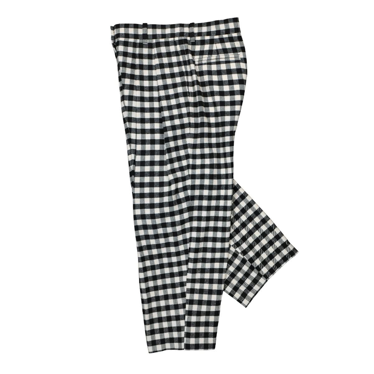 KENZO Cropped Pleated Pant Black,White Detail view 3 | Gate