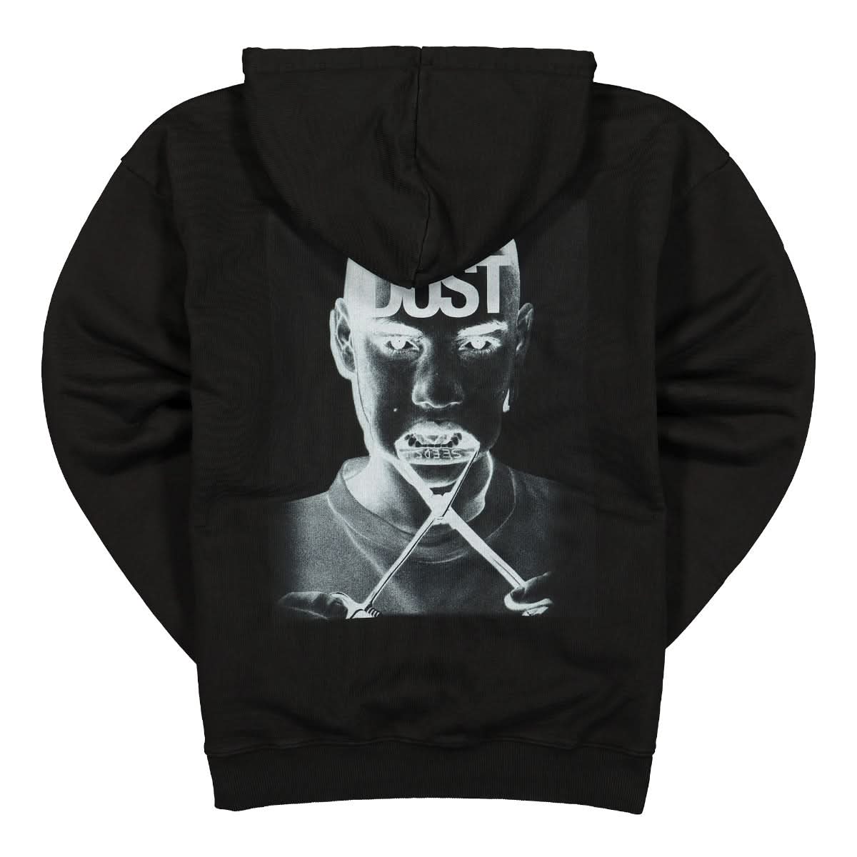 Dust One Neg Hoodie Black Detail view 1 | Gate