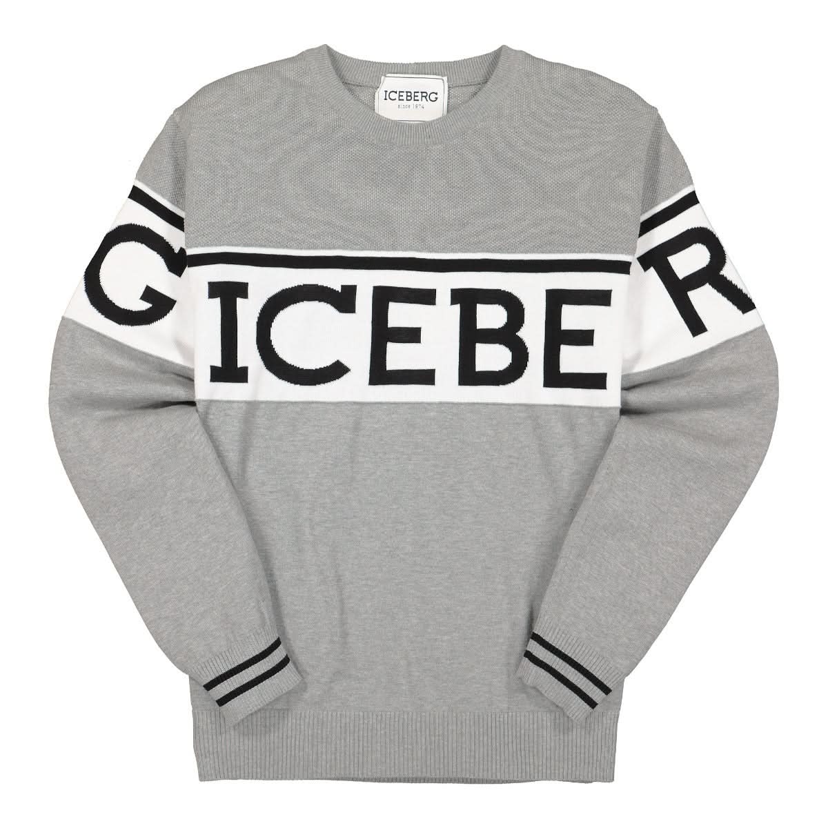 Iceberg Knitwear Sweater Grey Detail view 1 | Gate