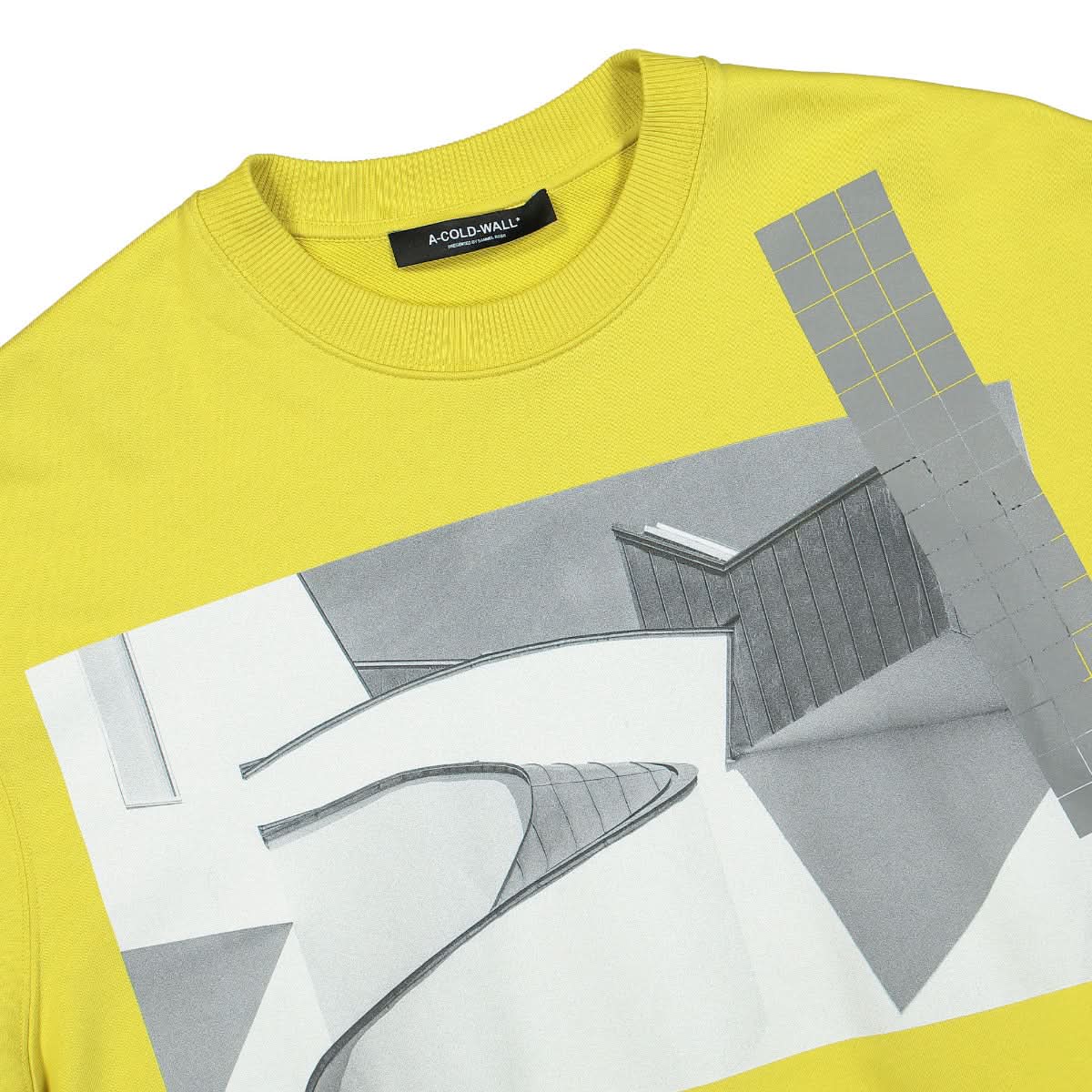 A COLD WALL Infographic Crewneck Yellow Detail view 3 | Gate