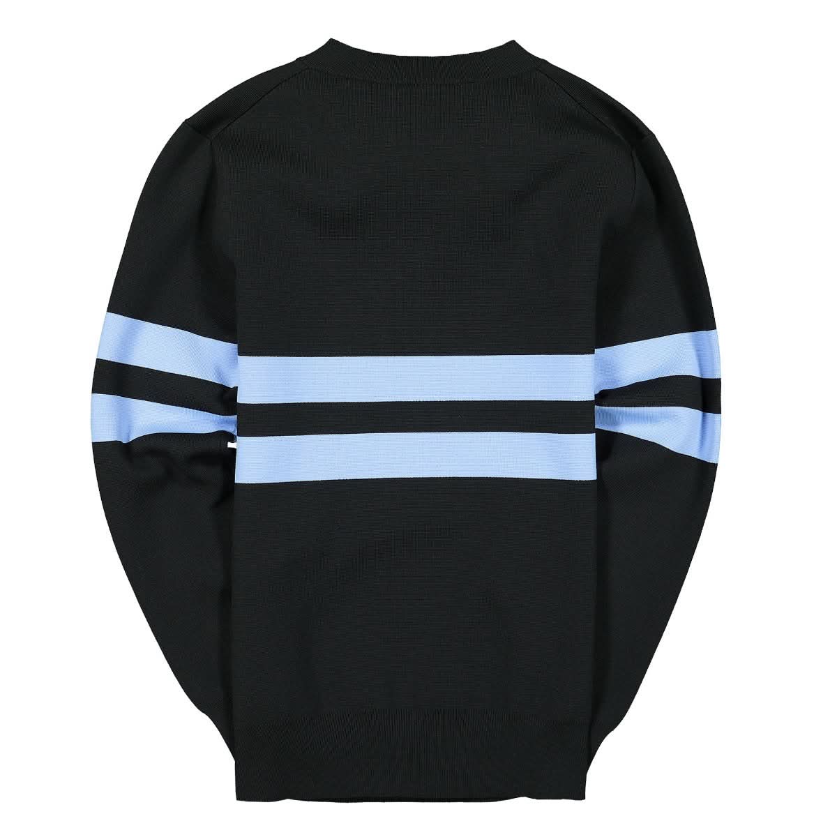 Xander Zhou Knit Pullover Black,Blue Detail view 2 | Gate