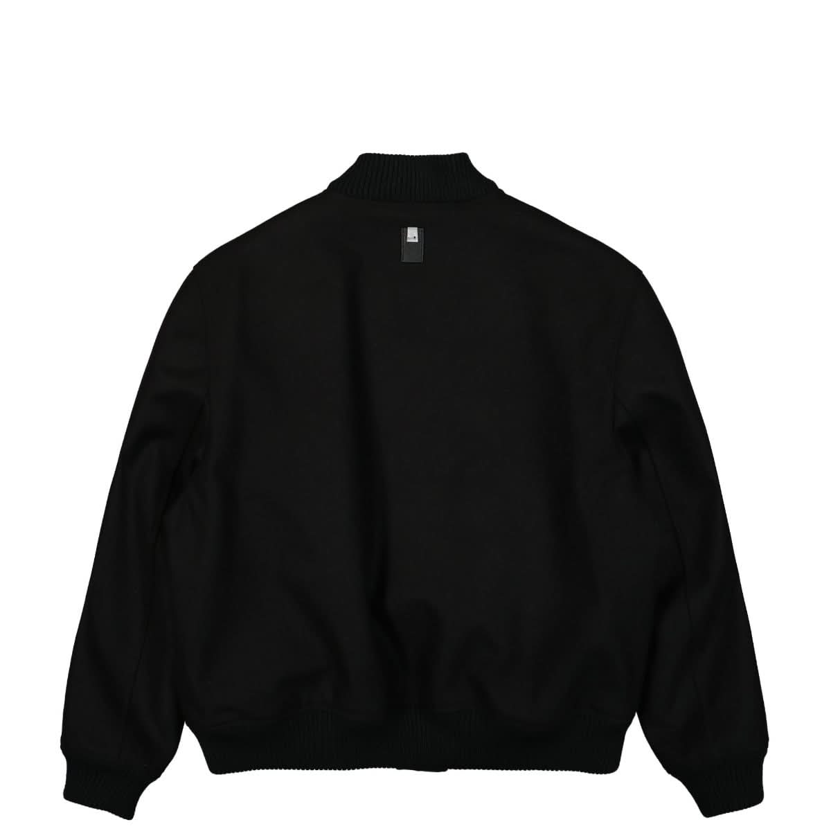 1017 Alyx 9SM Wool Logo Varsity Jacket Black Detail view 1 | Gate