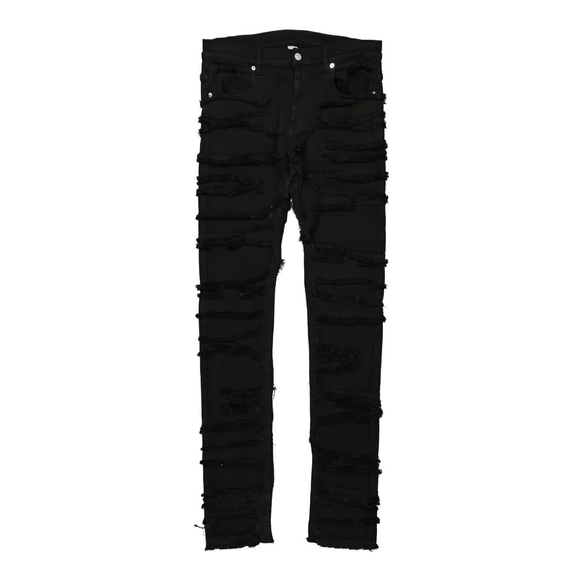 1017 Alyx 9SM Treated Slice Skinny Jean Black Detail view 1 | Gate