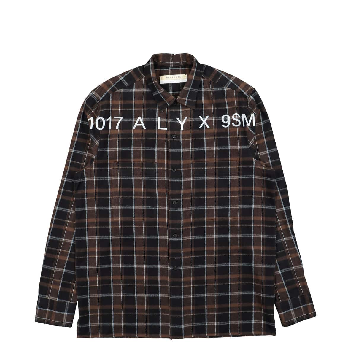 1017 Alyx 9SM Plaid Logo Shirt Black,Brown Detail view 1 | Gate