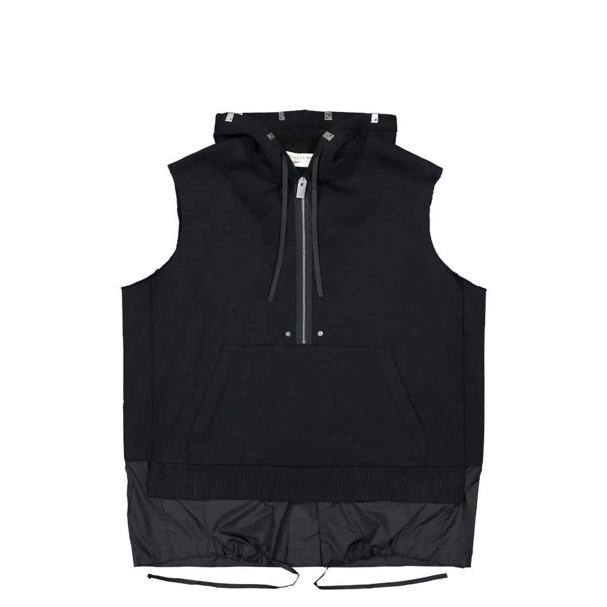 1017 Alyx 9SM Sleeveless Treated Hoodie Black Detail view 1 | Gate