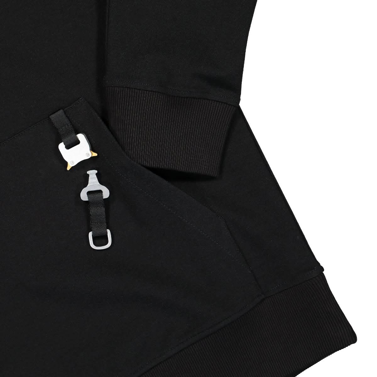 1017 Alyx 9SM Hoodie 2 Black Detail view 4 | Gate
