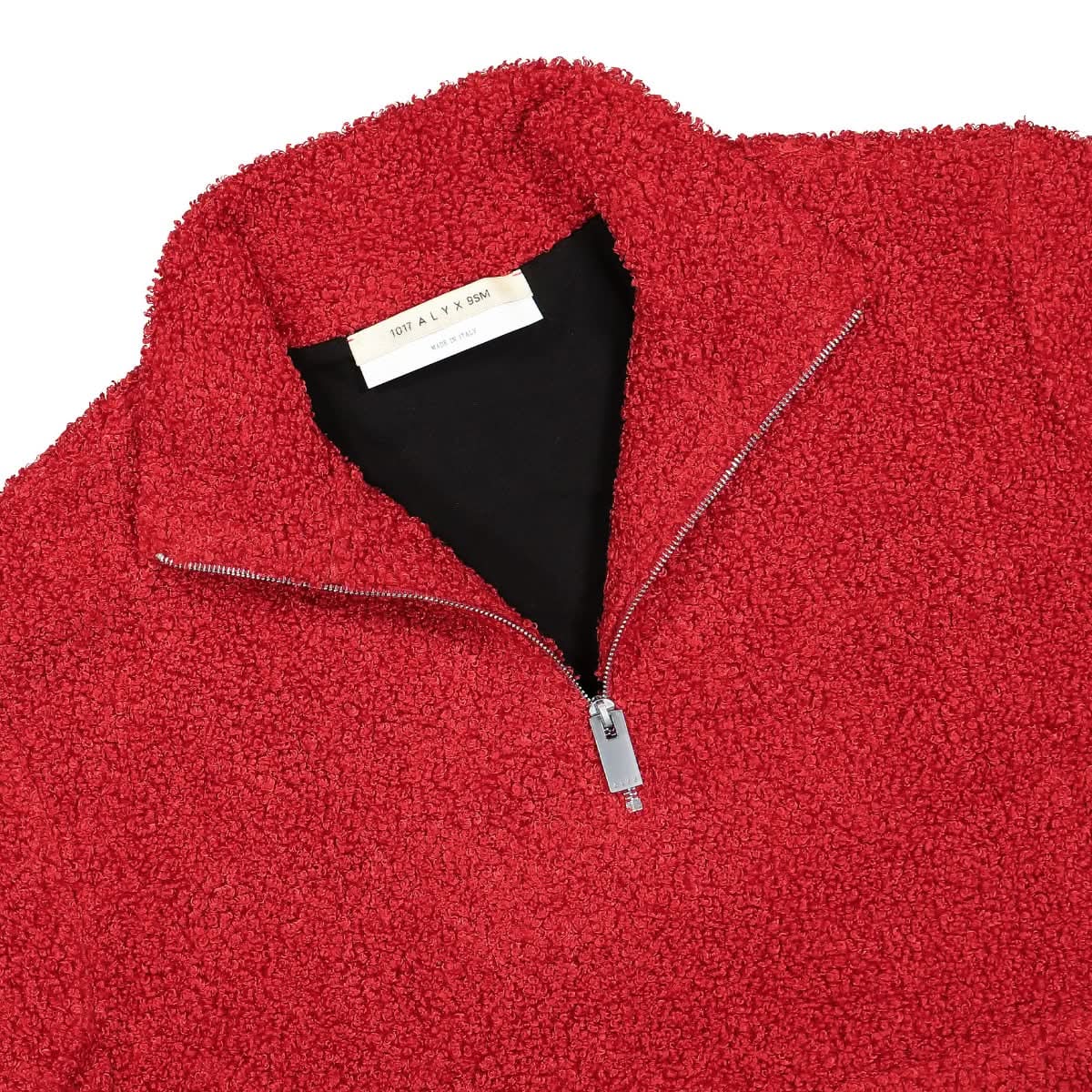 1017 Alyx 9SM Boucle Zip Sweatshirt Red Detail view 3 | Gate