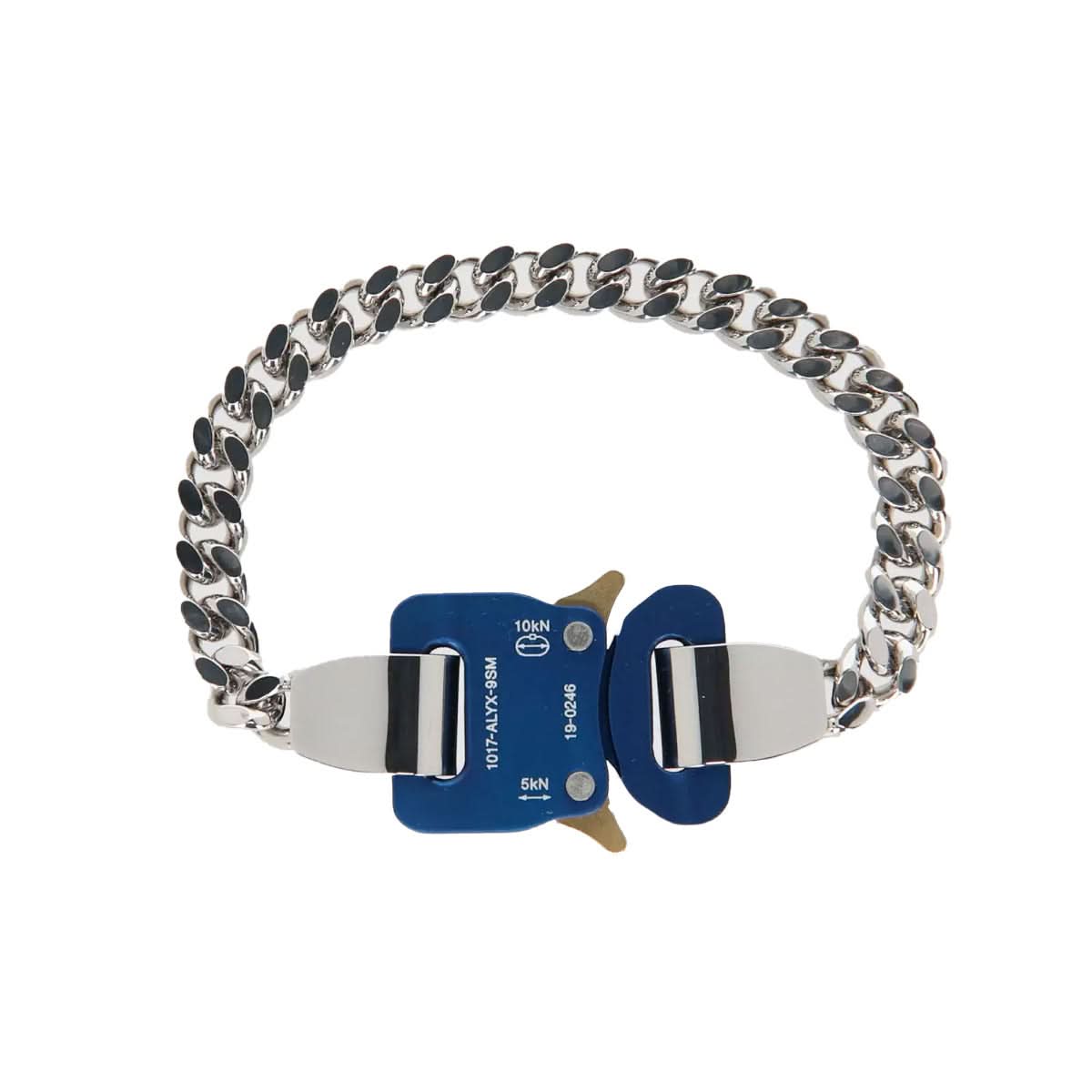 1017 Alyx 9SM Classic Chainlink Bracelet Blue,Silver Detail view 1 | Gate