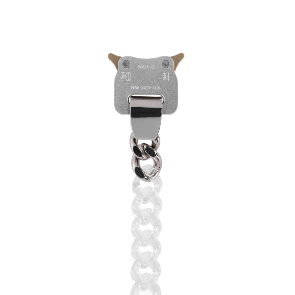 1017 Alyx 9SM Nylon and Metal Chain Necklace Transparent Detail view 3 | Gate