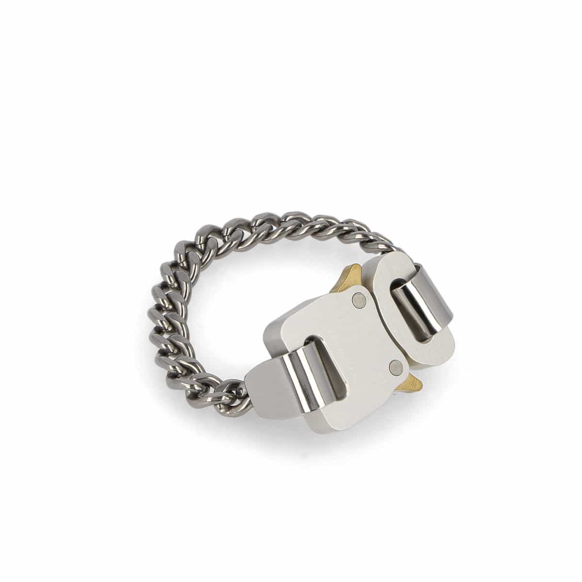 1017 Alyx 9SM Metal Buckle Bracelet Silver Detail view 3 | Gate