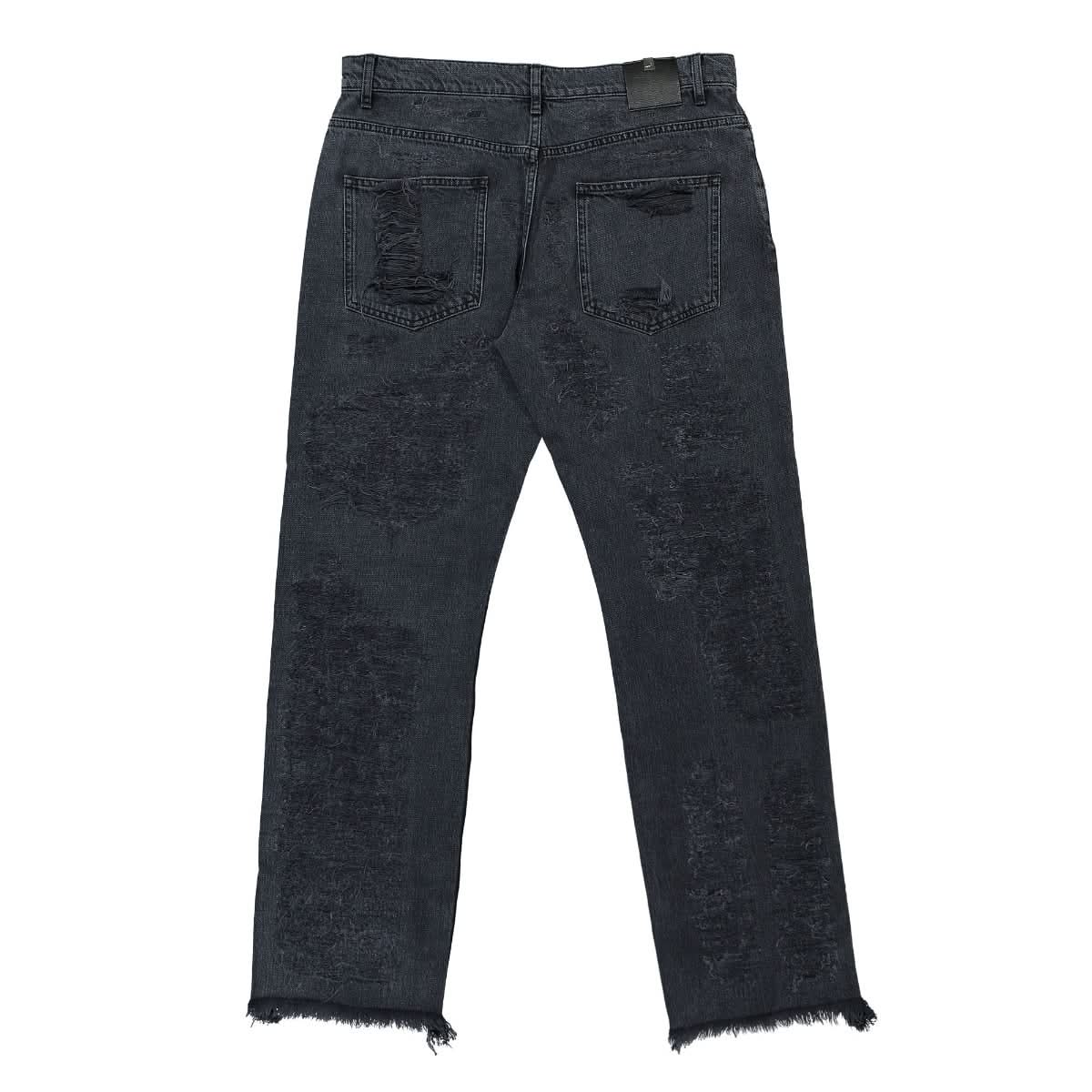 1017 Alyx 9SM Destroyed Embroidery Jean Black Detail view 2 | Gate