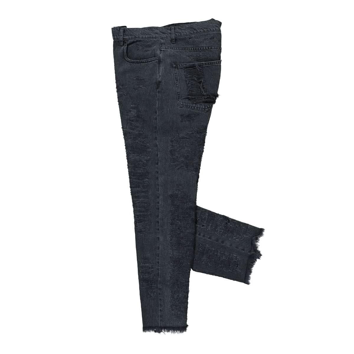 1017 Alyx 9SM Destroyed Embroidery Jean Black Detail view 3 | Gate