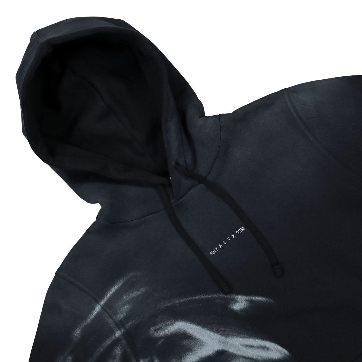 1017 Alyx 9SM Graphic Hoodie Black Detail view 3 | Gate