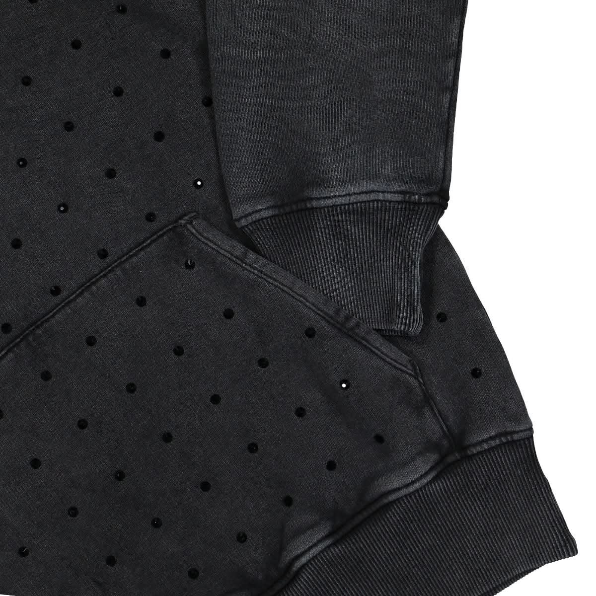 1017 Alyx 9SM Sequins Oversized Hoodie Black Detail view 4 | Gate
