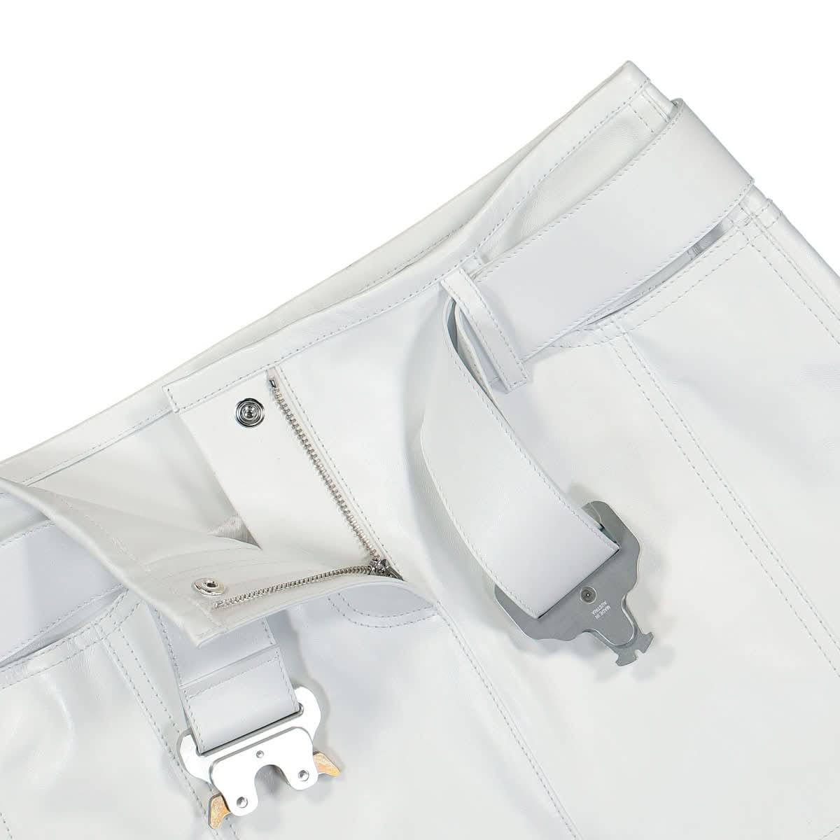 1017 Alyx 9SM Leather Skirt With Belt White Detail view 5 | Gate