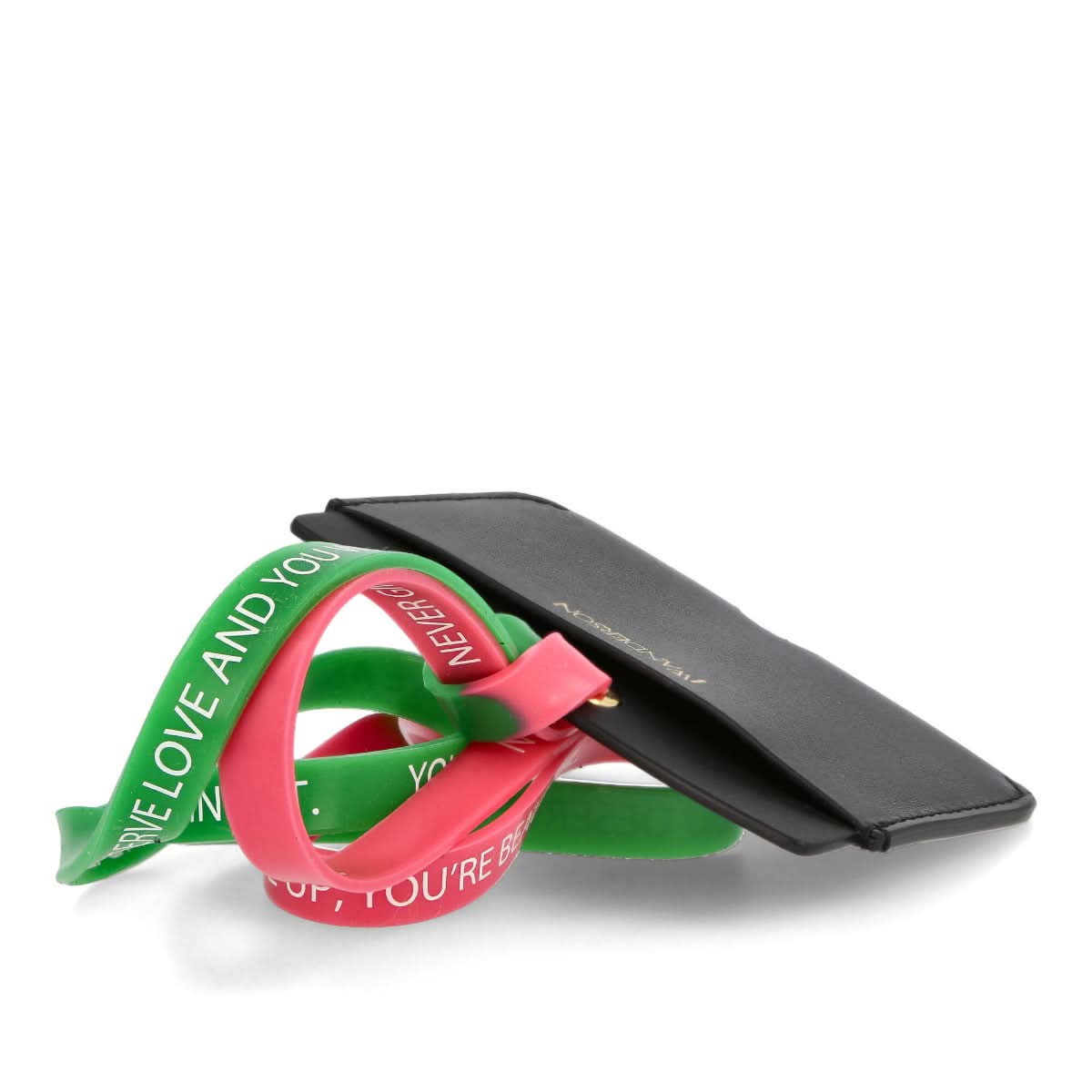 JW Anderson Cardholder with Silicone Strap Black Detail view 3 | Gate