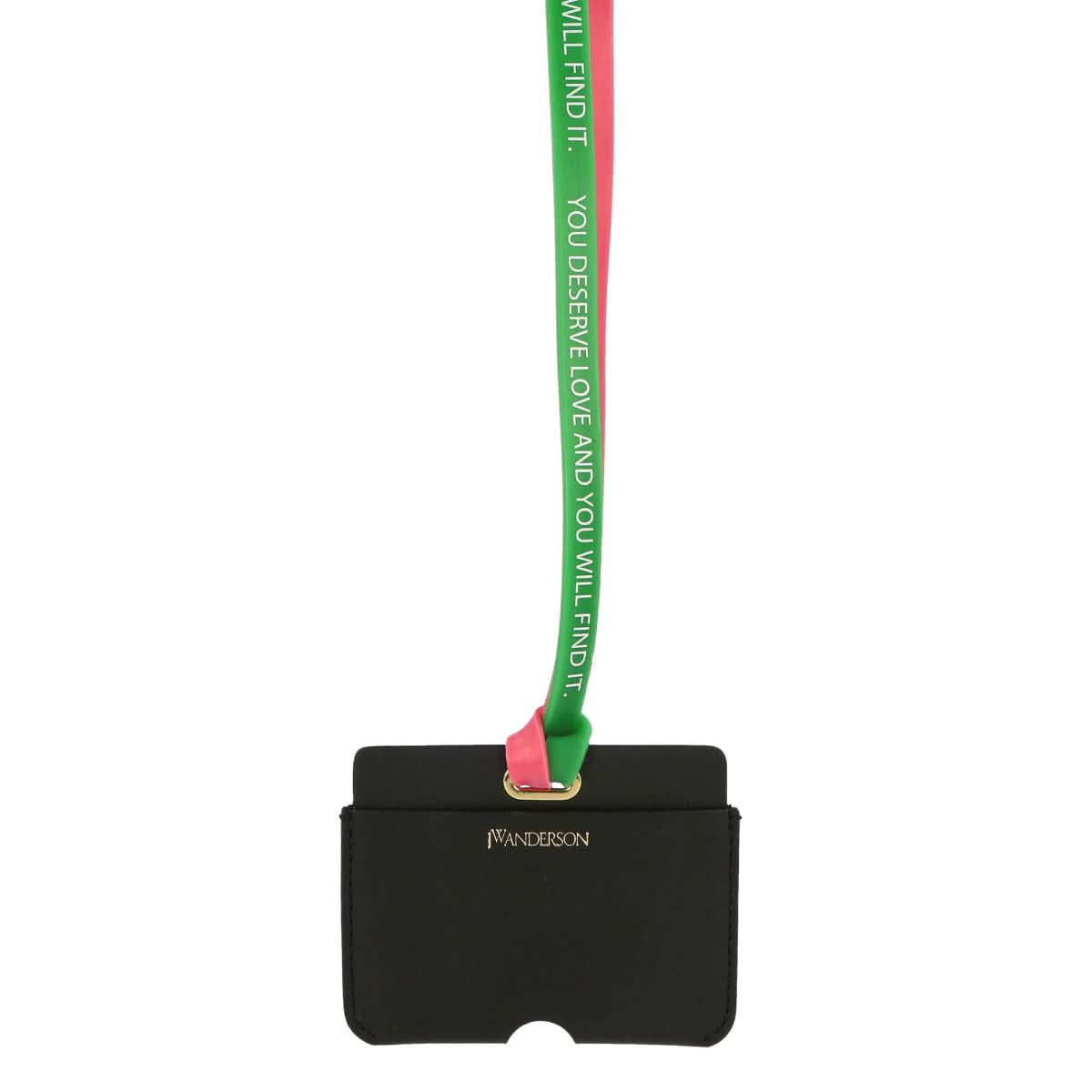 JW Anderson Cardholder with Silicone Strap Black Detail view 4 | Gate