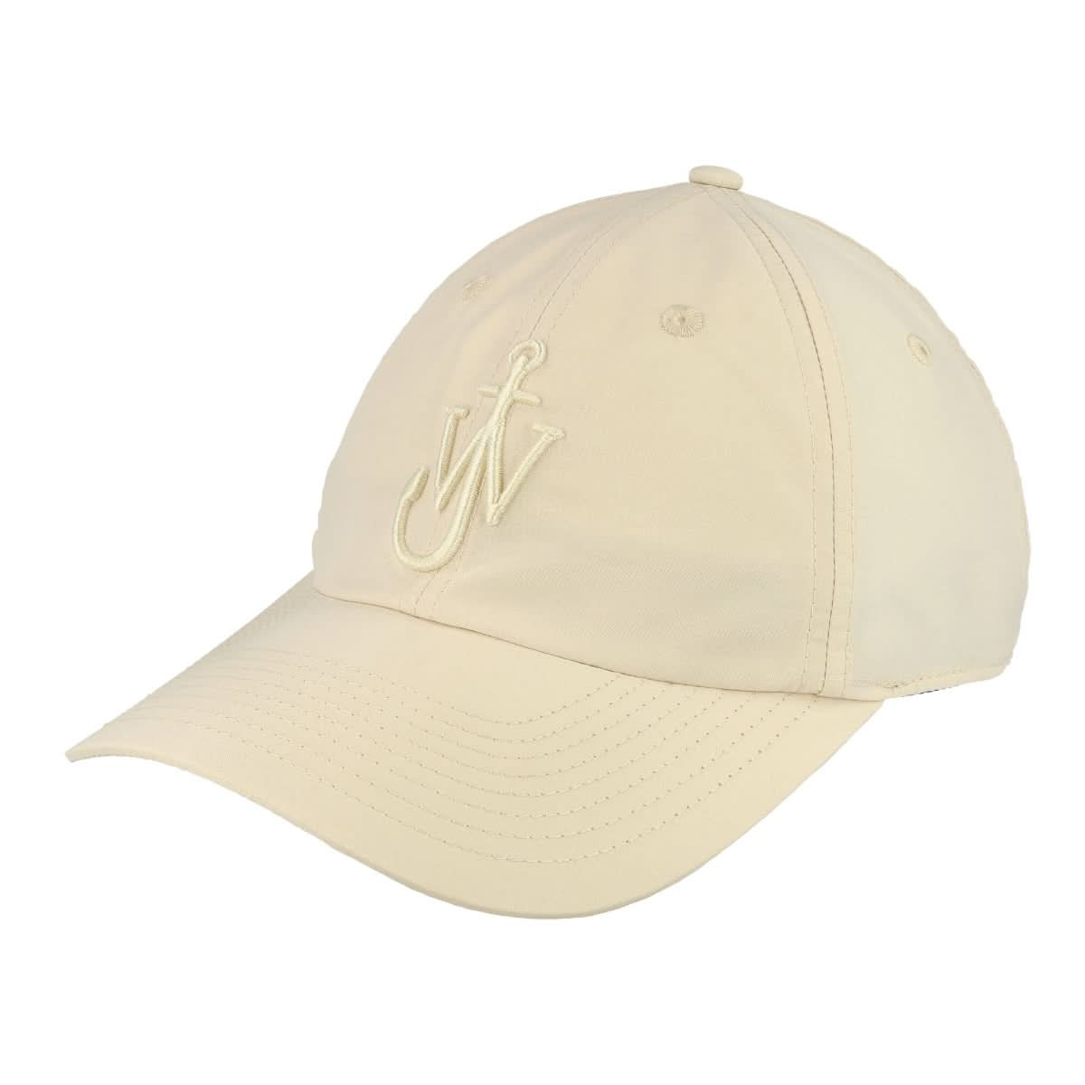 JW Anderson Baseball Cap With Anchor Logo White Detail view 1 | Gate