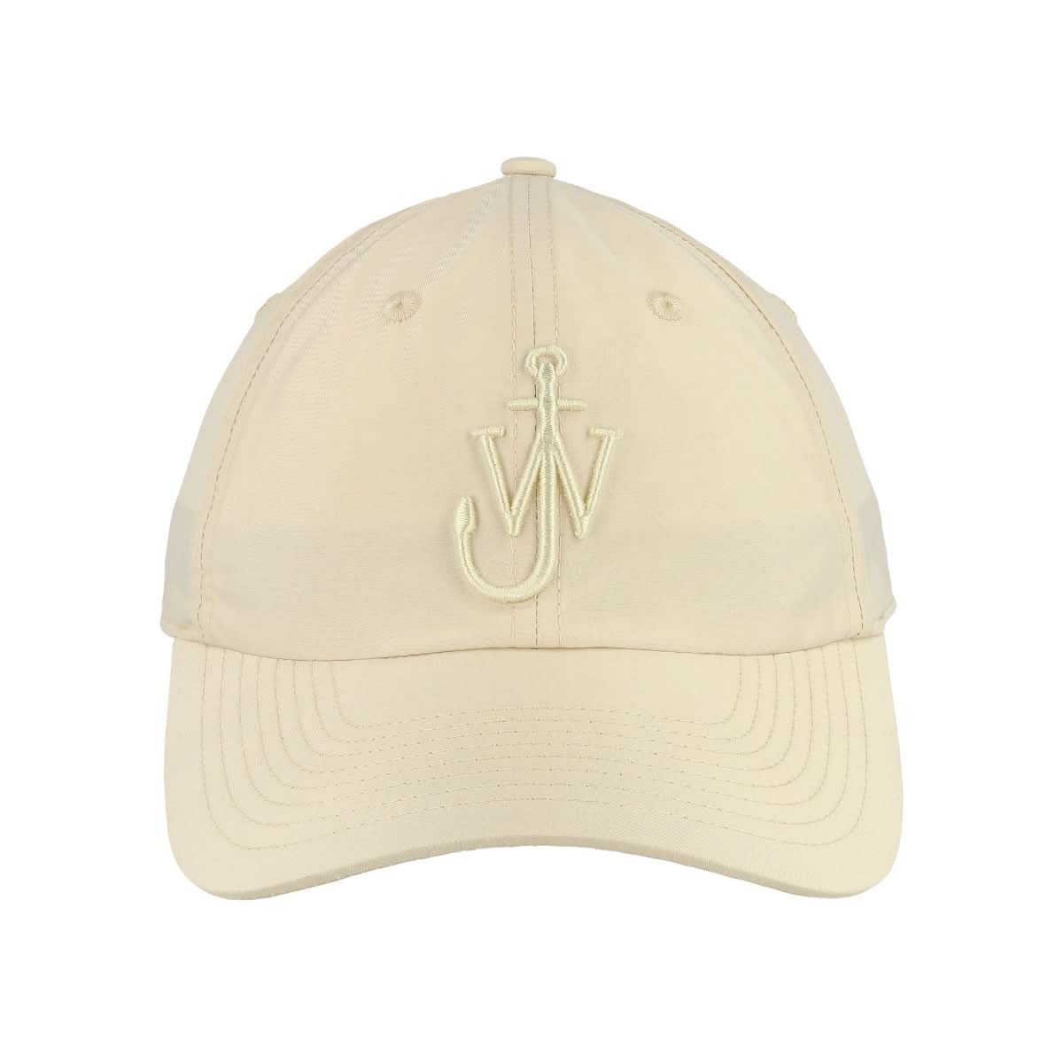 JW Anderson Baseball Cap With Anchor Logo White Detail view 4 | Gate