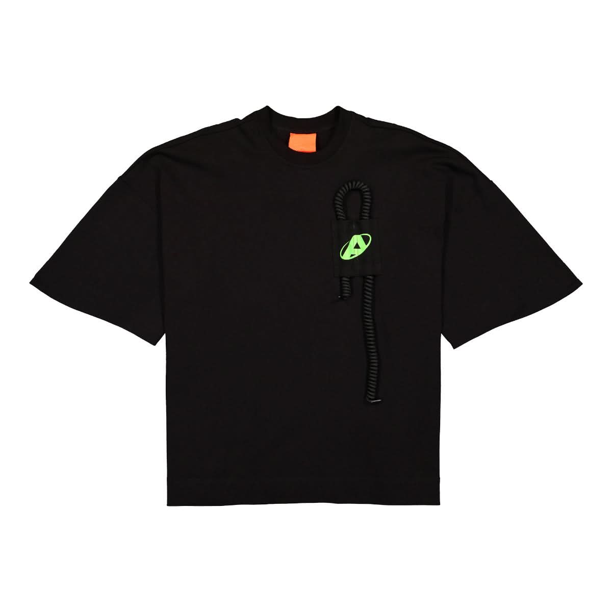 Angus Chiang Keep In Touch Oversized Shortsleeve Top Black Detail view 1 | Gate