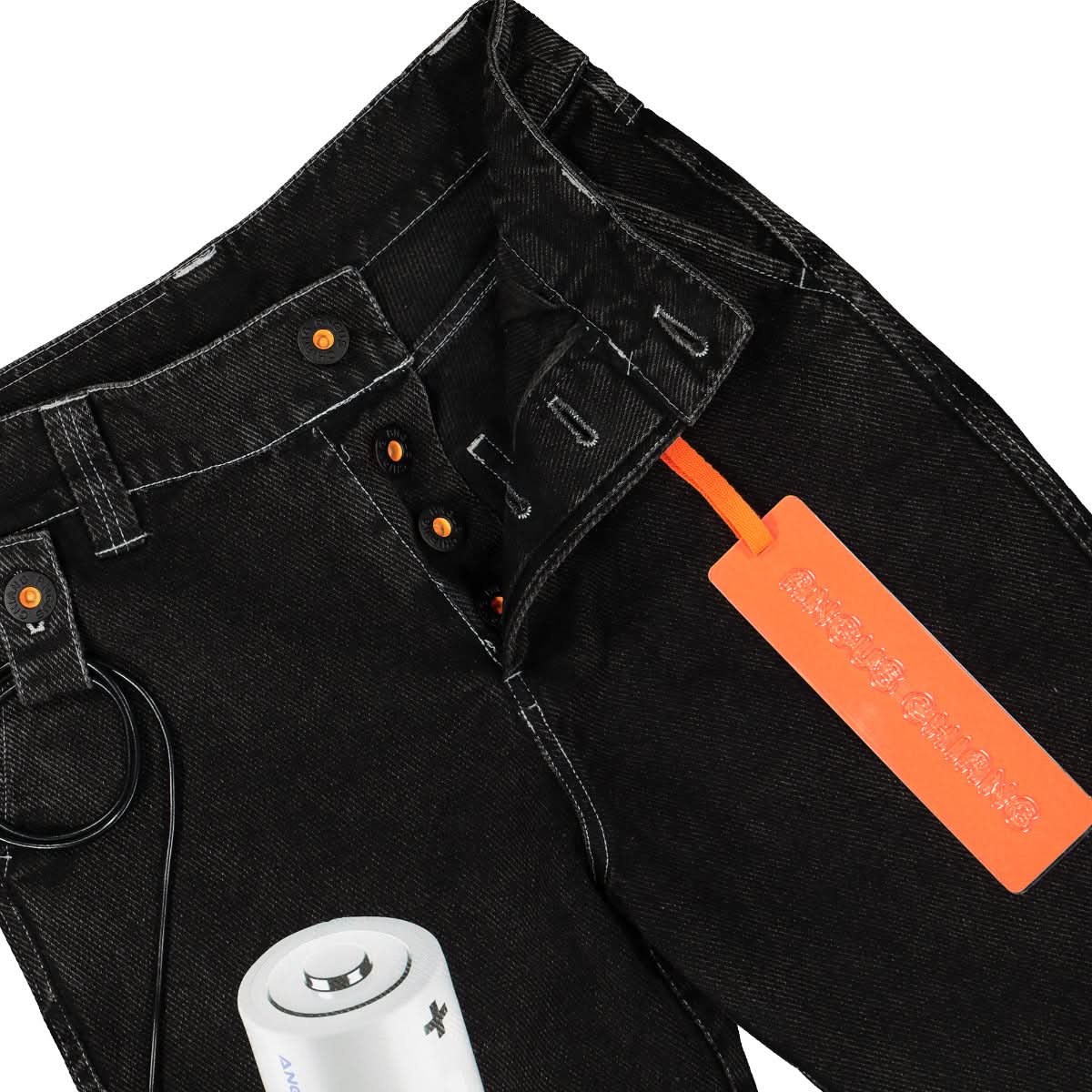 Angus Chiang Classic Straight Jeans Black Detail view 4 | Gate