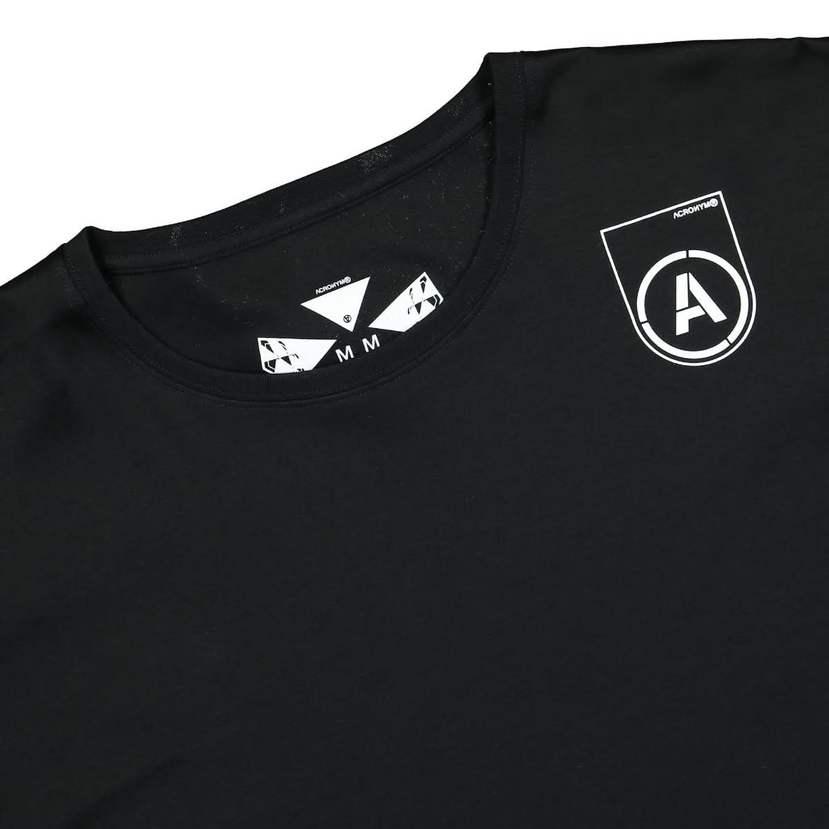Acronym Mercerized Short Sleeve T-Shirt Black Detail view 3 | Gate