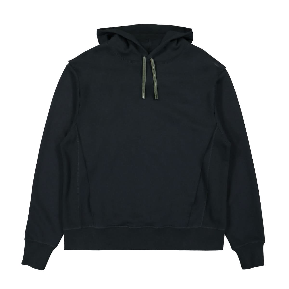 Acronym Organic Cotton Hooded Sweatshirt Black Detail view 1 | Gate