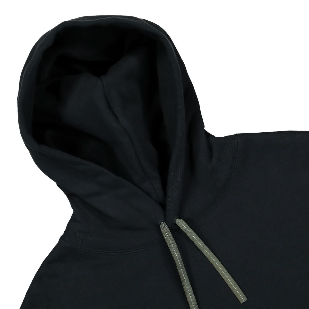 Acronym Organic Cotton Hooded Sweatshirt Black Detail view 3 | Gate
