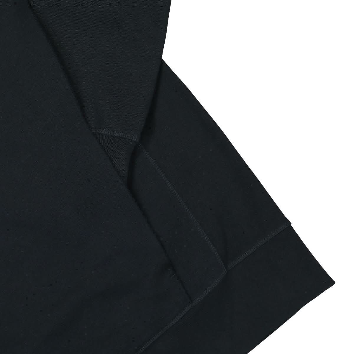 Acronym Organic Cotton Hooded Sweatshirt Black Detail view 4 | Gate