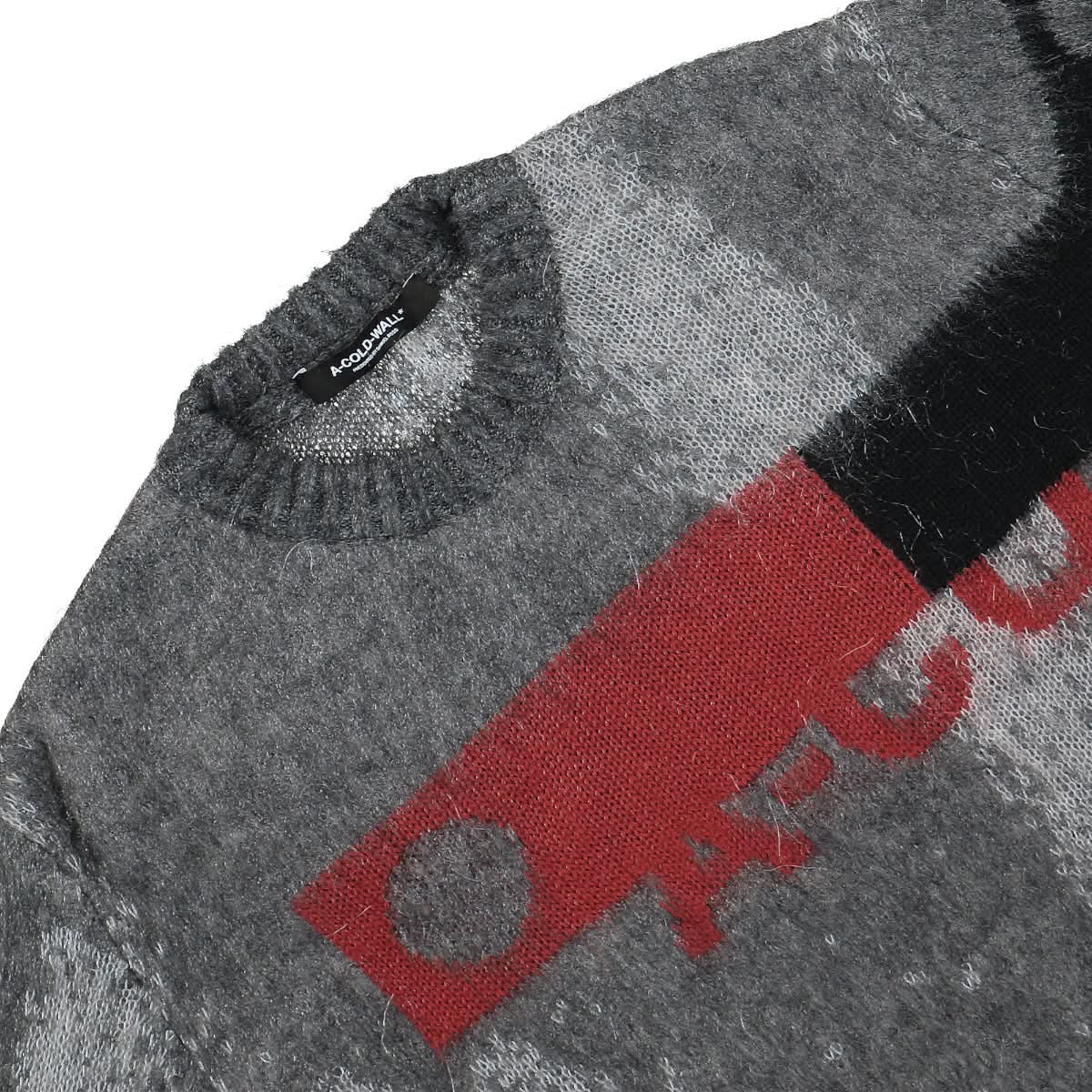 A COLD WALL Sprayed Jacquard Knit Grey Detail view 3 | Gate