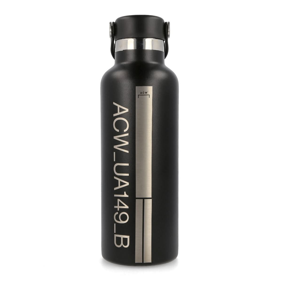 A COLD WALL Stria Coded Stainless Steel Flask Black Detail view 1 | Gate