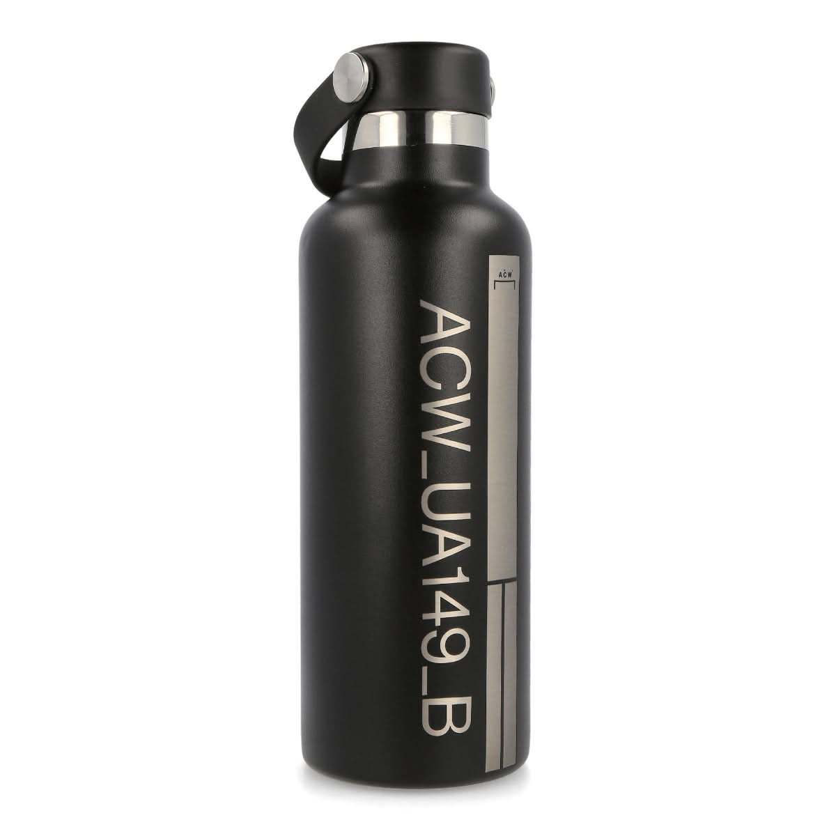 A COLD WALL Stria Coded Stainless Steel Flask Black Detail view 3 | Gate