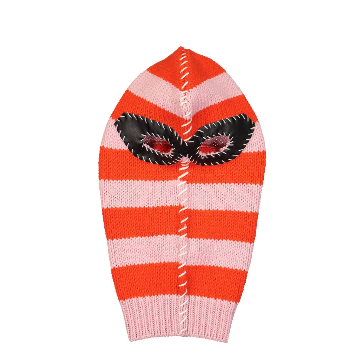 Marni Striped Wool Cable Balaclava Multicolor Detail view 1 | Gate